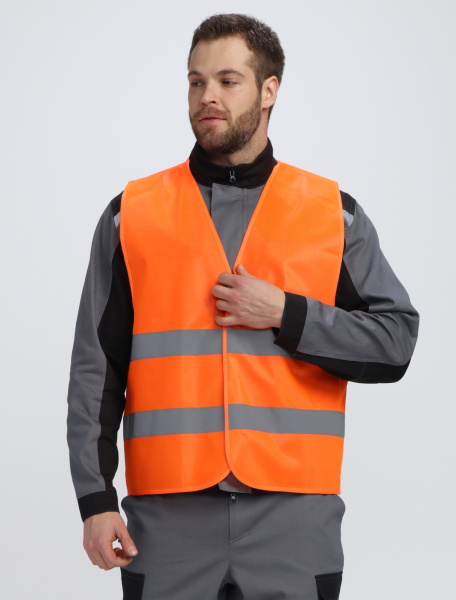 Жилет сигнальный ProfLineBase (тк.Полиэфир,100), оранжевый