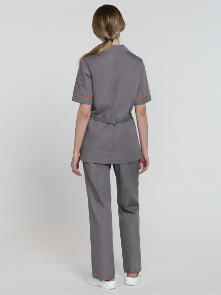 Костюм женский Магнэль (тк.Смесовая,120), т.серый/оранжевый