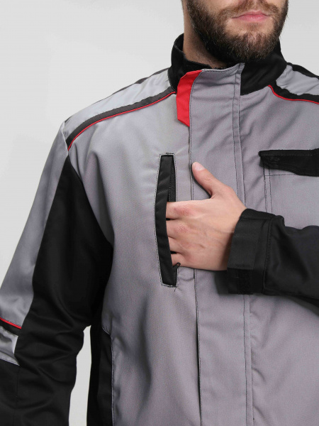 Костюм Сервис (тк.Смесовая,240) п/к, т.серый/черный