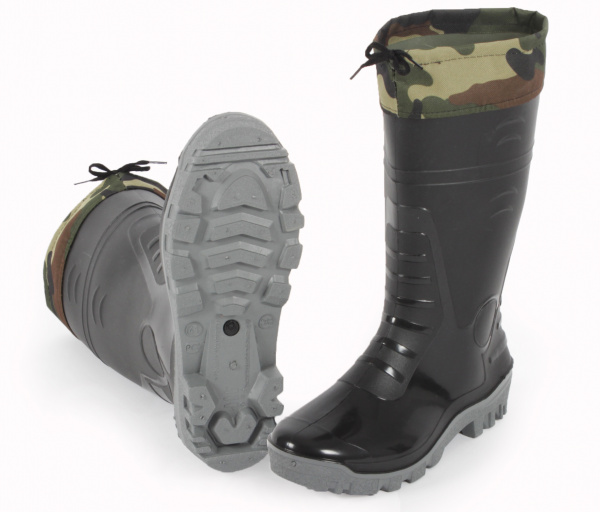 Сапоги мужские ПВХ двухкомпонентные с надставкой, черный (арт. кмф м.135)