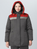 Куртка зимняя женская Кнейд СОП (тк.Смесовая,210), т.серый/красный