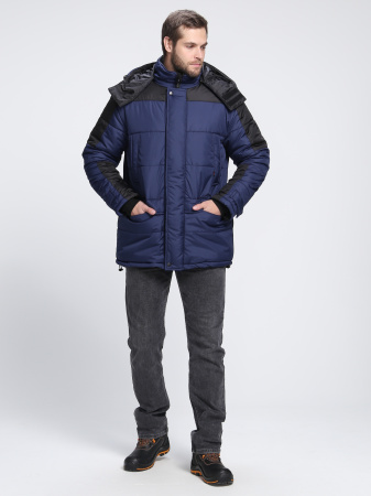 Куртка зимняя Европа (тк.Дюспо), т.синий/черный