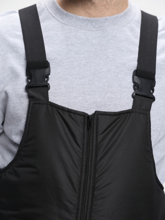 Костюм зимний Беркорт-2 СОП К. (тк.Таслан,135) п/к, черный/т.серый