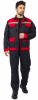 Костюм Кос_007 (тк.Саржа,250) п/к, т.серый/красный