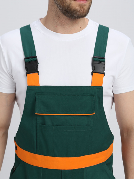 Костюм Итрорис-2 СОП (тк.Саржа,250) п/к, т.зеленый/оранжевый