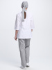 Костюм женский Катя (тк.Смесовая,120), серый/белый