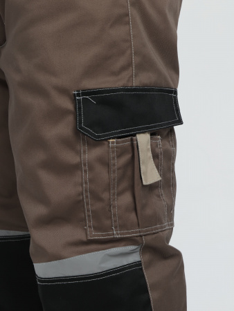 Костюм зимний Вектрон-1 (тк.Смесовая,240) брюки, коричневый/черный/бежевый