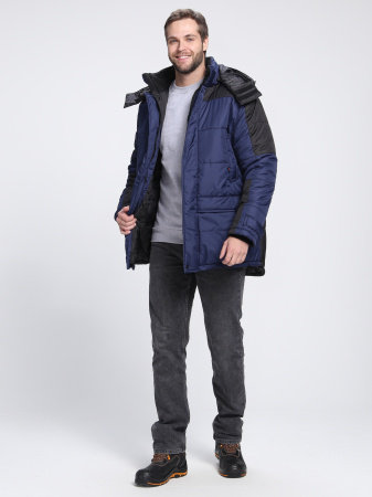 Куртка зимняя Европа (тк.Дюспо), т.синий/черный