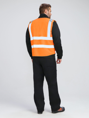 Жилет сигнальный ProfLineLeader СОП-4 (тк.Полиэфир,130), оранжевый