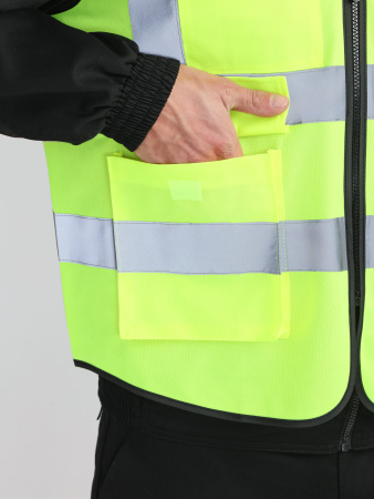 Жилет сигнальный ProfLineLeader СОП-4 (тк.Полиэфир,130), желтый