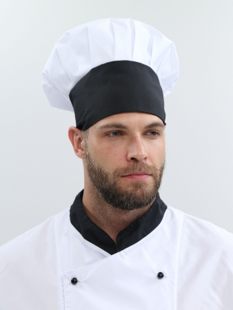 Костюм повара Виктор (тк.Смесовая,120), черный/белый