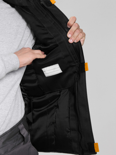 Жилет утепленный Флофт (тк.Смесовая,210), черный/серый