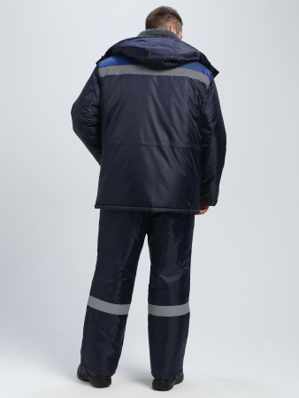 Куртка зимняя для бригадира (тк.Оксфорд), т.синий/васильковый