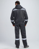 Костюм Нейч-2 СОП с капюшоном (тк.Смесовая,210) п/к, т.серый/св.серый