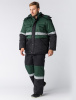 Костюм зимний Нордхард-2 СОП (тк.Смесовая,250) п/к, черный/зеленый