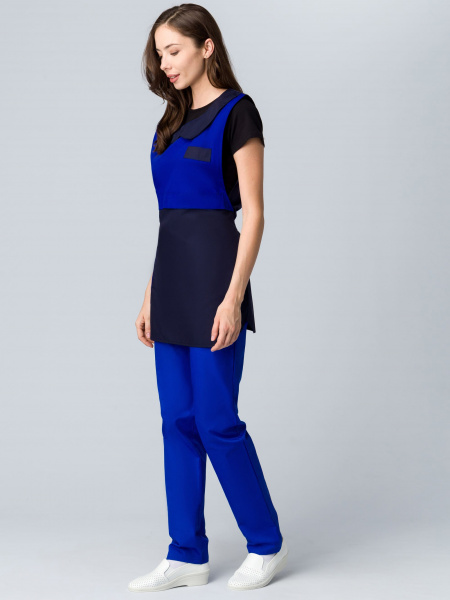 Фартук-сарафан Марго (тк.Смесовая,120), т.синий/васильковый