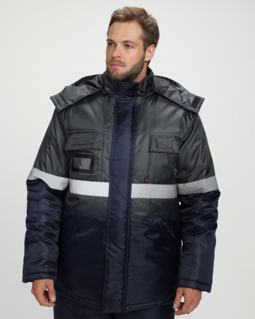 Костюм зимний Мегрес-2 СОП (тк.OxLine,90) п/к, т.серый/т.синий