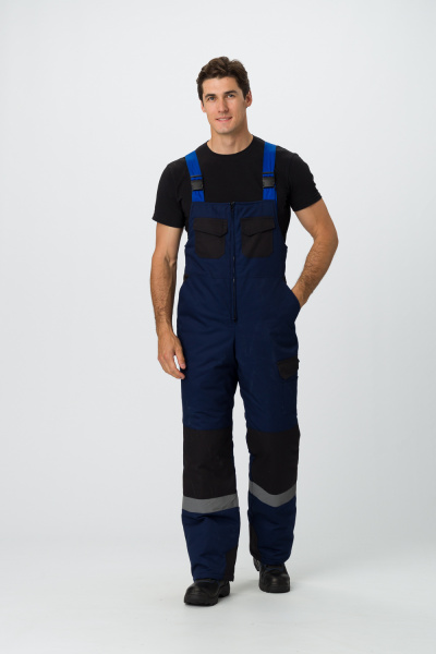 Костюм зимний Вектрон-2 СОП (тк.Смесовая,240) п/к, т.синий/черный/васильковый