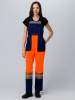 Костюм женский для дорожника (тк.Смесовая,210) п/к, оранжевый/т.синий
