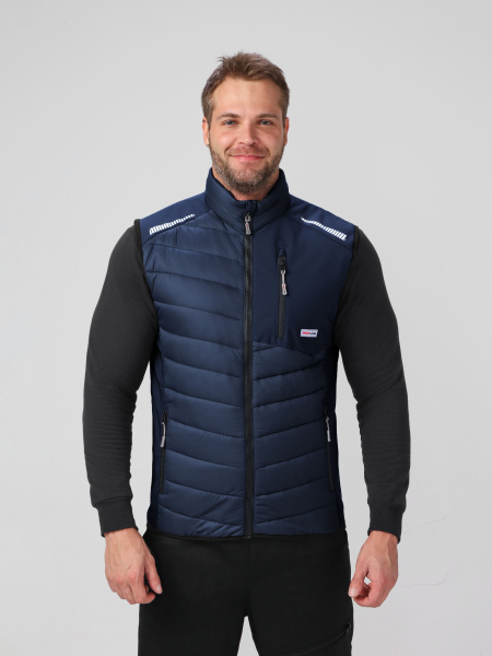 Жилет утепленный ProfLineLeader (тк.Нейлон/Софтшел), синий