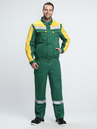 Костюм Роба-2 СОП (тк.Смесовая,210) п/к, зеленый/желтый
