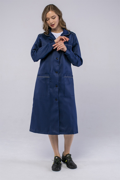 Халат женский Рабочий (тк.Смесовая,210), т.синий