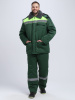 Костюм зимний на пуговицах Квайл-1 СОП (тк.Смесовая,210) брюки, т.зеленый/лимонный