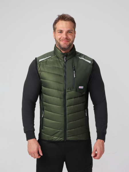 Жилет утепленный ProfLineLeader (тк.Нейлон/Софтшел), хаки