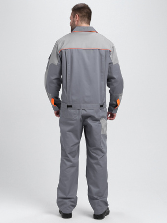Костюм Драга-2 (тк.Смесовая МВО,240) п/к, серый/св.серый/оранжевый