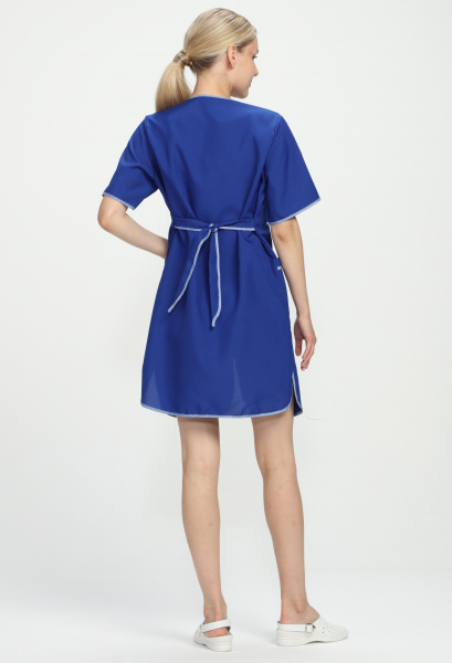 Халат женский Лена (тк.Габардин,160), васильковый