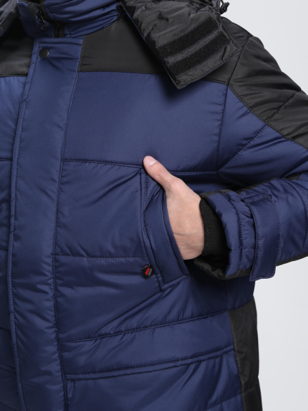 Куртка зимняя Европа (тк.Дюспо), т.синий/черный