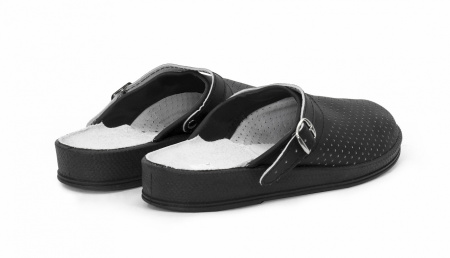 Сабо женские нат.кожа ПВХ (арт. 4-12-7), черный