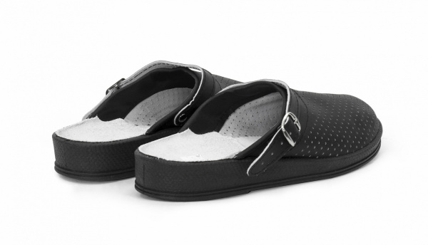 Сабо женские нат.кожа ПВХ (арт. 4-12-7), черный