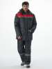 Костюм зимний на пуговицах Квайл-1 СОП (тк.Оксфорд,90) брюки, т.серый/красный