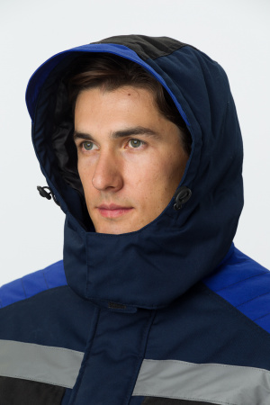 Костюм зимний Вектрон-2 СОП (тк.Смесовая,240) п/к, т.синий/черный/васильковый