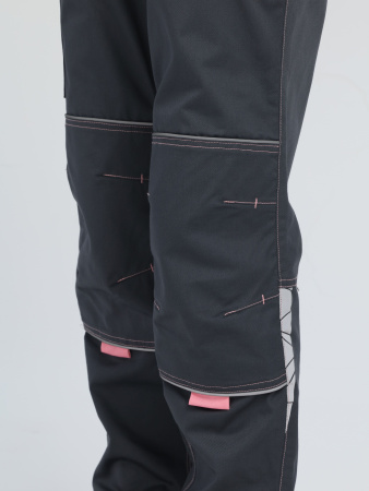 Брюки женские ProfLineSpecialist (тк.Смесовая,240), серый/розовый