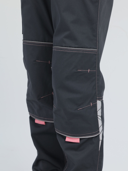 Брюки женские ProfLineSpecialist (тк.Смесовая,240), серый/розовый