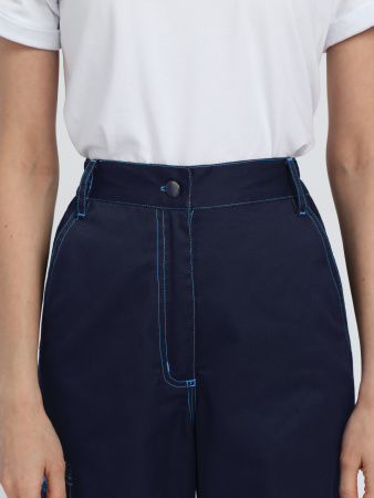 Брюки женские ProfLineSpecialist (тк.Смесовая,240), т.синий/васильковый