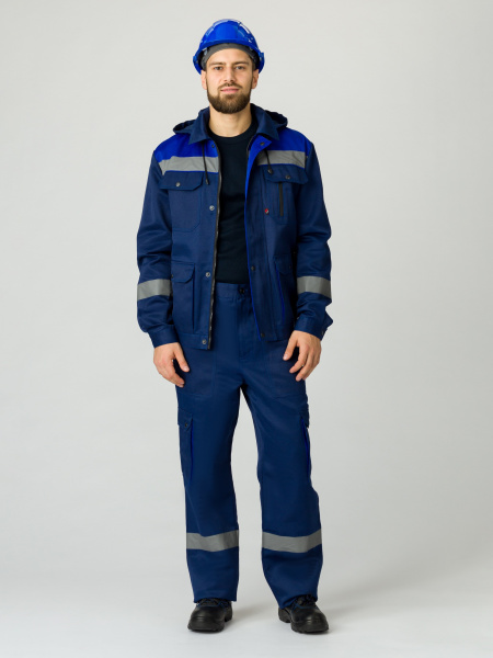 Костюм Нейч-1 СОП (тк.Смесовая,210) брюки, т.синий/васильковый