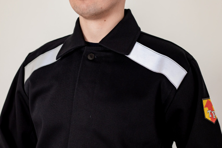 Костюм сварщика с усилением Арсенал-СОП 3 кл.защиты (тк.Хлопок-ОП,490) брюки, черный