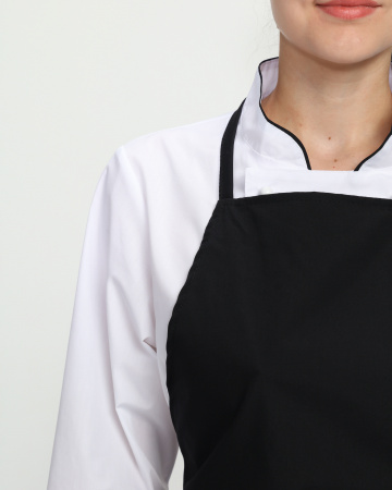 Костюм женский повара Гурман (тк.ТиСи), белый/черный
