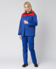 Костюм женский (тк.Смесовая,210) брюки, васильковый/красный