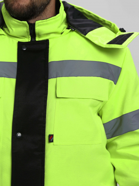 Костюм зимний сигнальный Яркон-2 СОП (тк.Смесовая,210) п/к, лимонный/черный