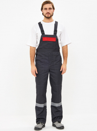 Костюм Лигор-2 Премиум СОП К. (тк.Смесовая,240) п/к, т.серый/красный