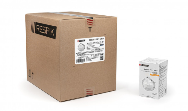 Респиратор чашеобразный RESPIK® RS2201 без клапана, FFP1 (20 шт)