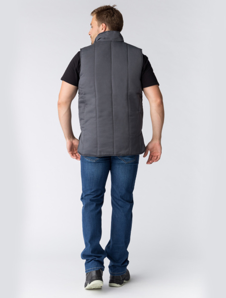 Жилет утепленный Универсальный (тк.Смесовая,210), т.серый