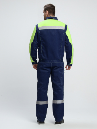 Костюм Сфера (тк.Смесовая,210) п/к, т.синий/лимонный