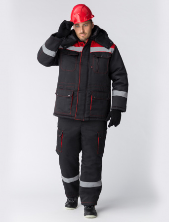 Костюм зимний Нейч-2 СОП (тк.Смесовая,210) п/к, черный/красный