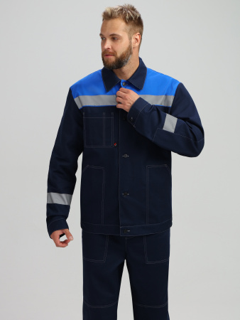 Костюм Лигор-1 СОП (тк.Саржа,250) брюки, т.синий/васильковый