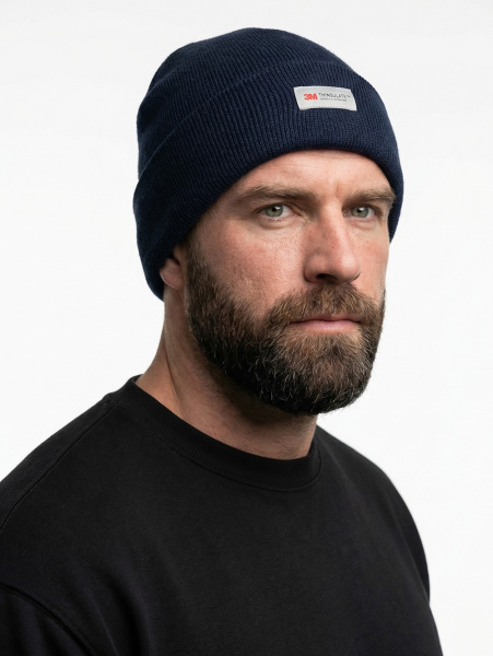 Шапка утепленная ProfLineSpecialist (Акрил), т.синий